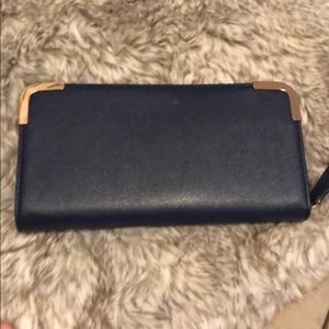 Navy zip wallet